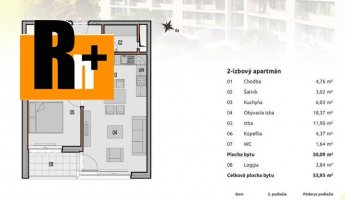 Bratislava-Rača Malé Krasňany na predaj 2 izbový byt - exkluzívne v Rh+