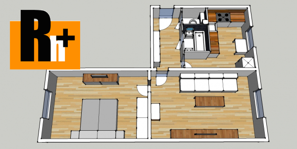 2. obrázok Trnava Nerudova 2 izbový byt na predaj - čiastočne prerobený