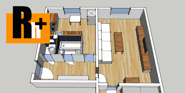 3. obrázok Trnava Nerudova 2 izbový byt na predaj - čiastočne prerobený